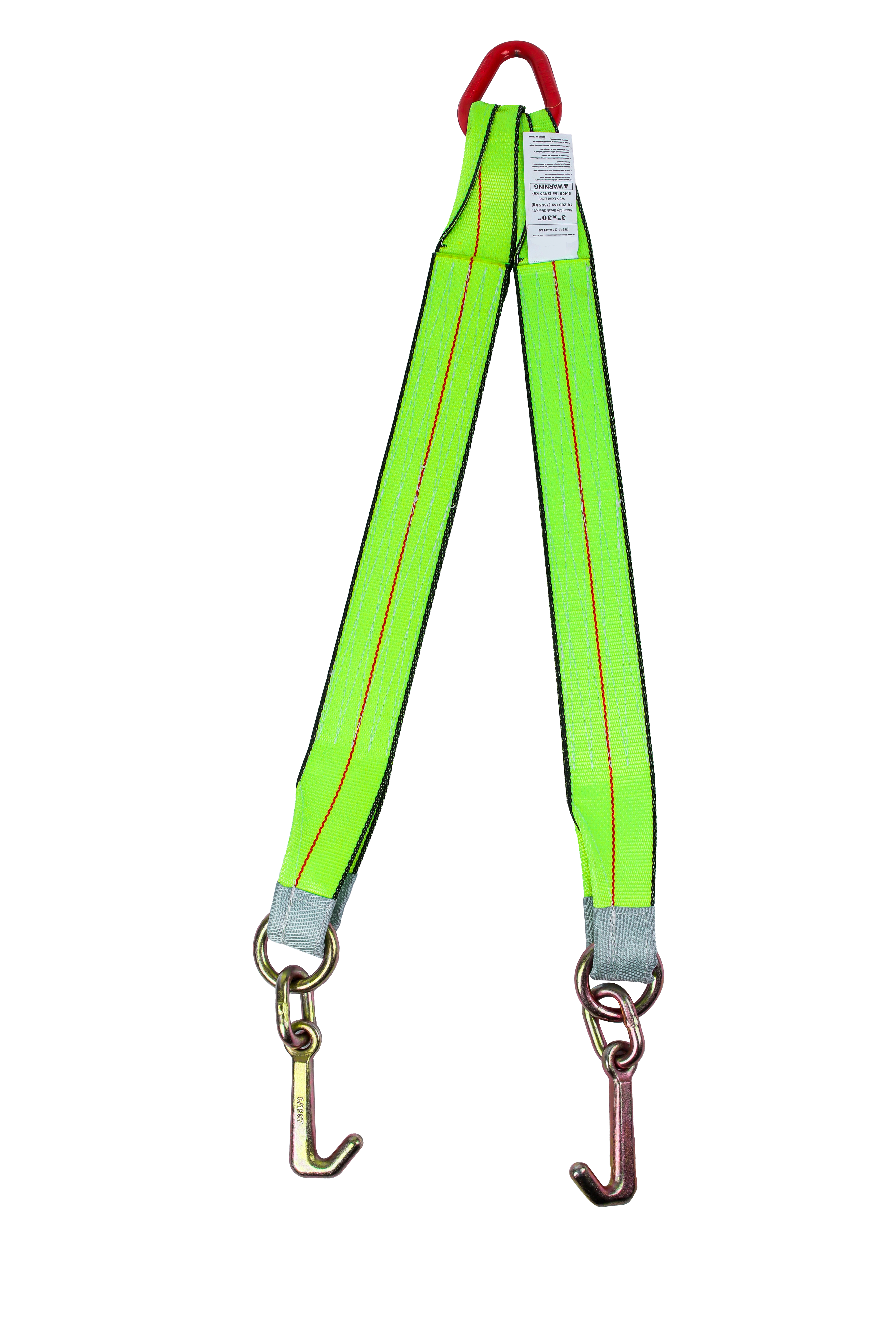 V-Bridle with Mini J-Hooks - 3" x 30"